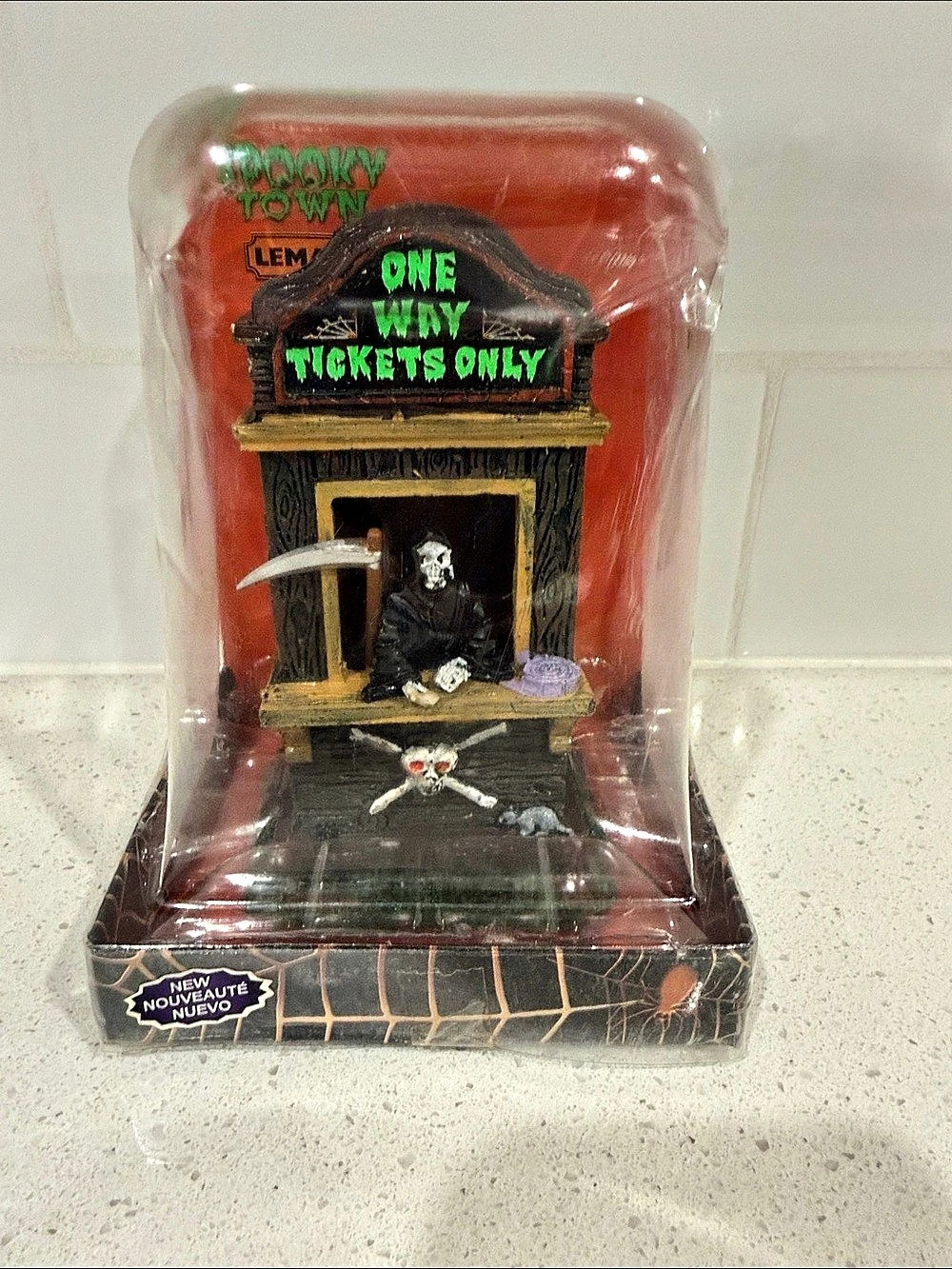 Lemax Spooky Town One Way Tickets Only Grim Reaper Halloween Village Figurine